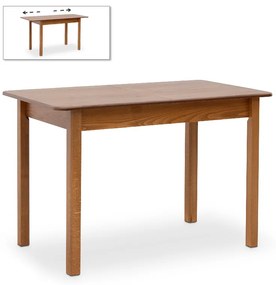 0228347 Τραπέζι Bergen Megapap μασίφ ξύλο-MDF επεκτεινόμενο χρώμα καρυδί 120/150x68x77εκ. Ξύλο/MDF, 1 Τεμάχιο