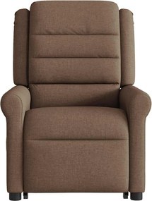 vidaXL Πολυθρόνα Μασάζ Ανακλινόμενη με Ανύψωση Καφέ Υφασμάτινη