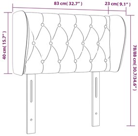 Κεφαλάρι με Πτερύγια Μπλε 83 x 23 x 78/88 εκ. Υφασμάτινο 3117460