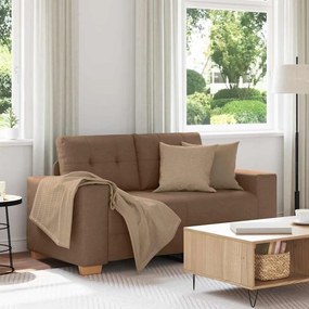 vidaXL Καναπές Διθέσιος Καφέ 160 x 77 x 82 εκ. Ύφασμα