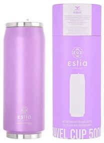 Estia 01-8581 Save The Aegean Ποτήρι Θερμός με Καλαμάκι 500ml, Lavender Purple