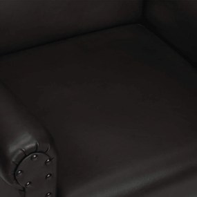 vidaXL Πολυθρόνα Μπάρελ Μαύρη από Γνήσιο Δέρμα