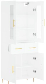 vidaXL Ντουλάπι Λευκό 69,5x34x180 εκ. από Επεξεργασμένο Ξύλο
