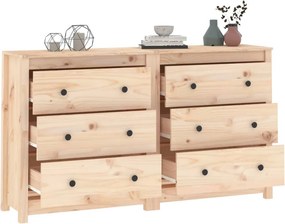 vidaXL Ντουλάπι 140x35x80 εκ. από Μασίφ Ξύλο Πεύκου