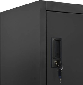 vidaXL Φοριαμός Ανθρακί 90 x 45 x 180 εκ. Ατσάλινος