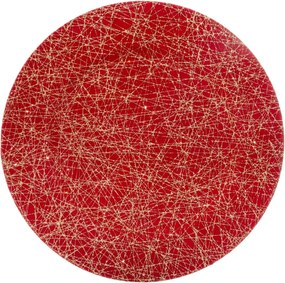 ΠΙΑΤΈΛΕΣ PRES PLATE RED + GOLD LINES 152129C