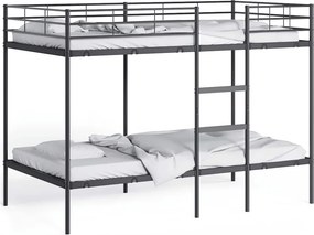 vidaXL Κουκέτα χωρίς στρώμα Μαύρο 100x200 cm Ατσάλι