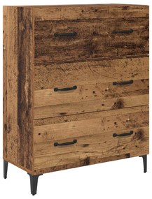 vidaXL Highboard Παλιό Ξύλο 69,5 x 34 x 180 εκ. Επεξεργασμένο ξύλο