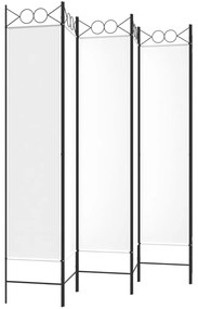 vidaXL Διαχωριστικό Δωματίου με 6 Πάνελ Λευκό 240x200 εκ. από Ύφασμα