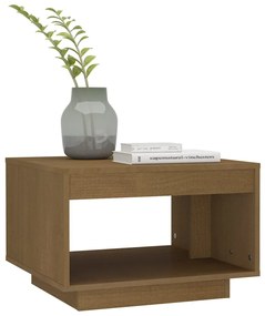 vidaXL Τραπεζάκι Σαλονιού Καφέ Μελί 50x50x33,5 εκ. Μασίφ Ξύλο Πεύκου