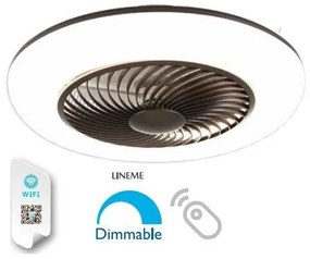 Ανεμιστήρας Οροφής DC 45W LED 1070 RPM Cierzo LINEME 02-00179 Καφέ