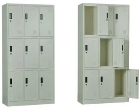 LOCKER 9 Θέσεων Μέταλλο Βαφή  Άσπρο