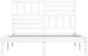 vidaXL Πλαίσιο Κρεβατιού Λευκό 120 x 200 εκ. από Μασίφ Ξύλο Πεύκου
