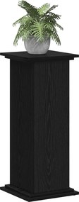 vidaXL Βάση φυτών Μαύρη Οξυά 33 x 33 x 80 cm Επεξεργασμένο ξύλο