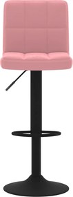 vidaXL Σκαμπό Μπαρ 2 τεμ. Ροζ Βελούδινα