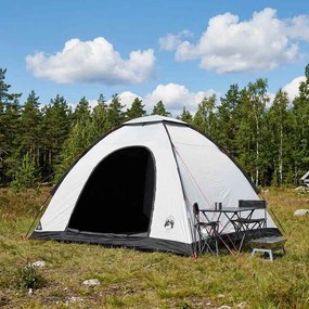 vidaXL Σκηνή Camping 4 ατόμων Λευκό Μαύρο