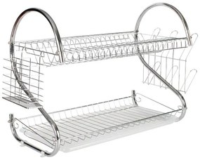 Πιατοθήκη αποστράγγισης διώροφη - WL264-51S - 51cm (ΔΩΡΟ Μπαταρίες ΑΑ 12τεμ)
