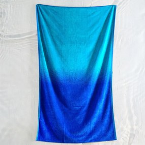 Πετσέτα Θαλάσσης Βελουτέ Panama Blue Ρυθμός Θαλάσσης 85x160cm 100% Βαμβάκι