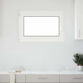 vidaXL Παράθυρο Υπογείου "RISOR" 90x50 εκ. Ανακλινόμενο & Περιστρεφόμενο DIN Αριστερά Λευκό