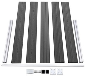 vidaXL Σετ Πάνελ Περίφραξης Μαύρο 353 x 105 εκ. από WPC