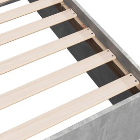 vidaXL Κρεβάτι δαπέδου Γκρι Σκυροδέματος 80 x 200 cm