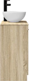 vidaXL Καθρέφτης μπάνιου με νιπτήρα Sonoma Δρυς 54 x 35 x 83 εκ