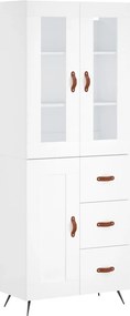 vidaXL Ντουλάπι Λευκό 69,5x34x180 εκ. από Επεξεργασμένο Ξύλο