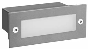 Απλίκα Φωτιστικό Τοίχου Χωνευτό LED 2W 6000K PAS 110X44 100Lm IP54 Aca-PAS260GP-Γκρι PAS260GP