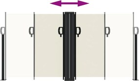 vidaXL Σκίαστρο Πλαϊνό Συρόμενο Κρεμ 120 x 1000 εκ.
