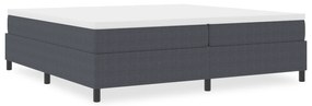 vidaXL Κρεβάτι Box Spring  Σκούρο Γκρι 200x200 εκ Υφασμα Κορντούρα
