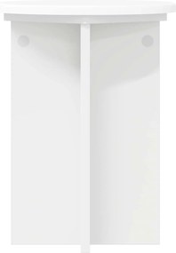 vidaXL Βάση φυτών 2 pcs Λευκό Ø29,5 x 40 εκ. Επεξεργασμένο Ξύλο