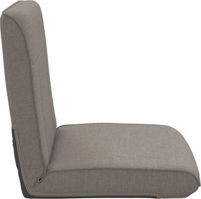vidaXL Ρυθμιζόμενη Πολυθρόνα Δαπέδου Taupe Ύφασμα