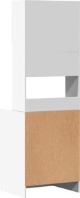 vidaXL Στήλη Κουζίνας Λευκή 60 x 50 x 180 εκ. από Επεξεργασμένο Ξύλο