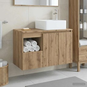 vidaXL Σετ Επίπλων Μπάνιου 2 τμχ. Artisan Δρυς Επεξεργασμένο Ξύλο