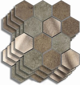 Αυτοκόλλητα πλακάκια Douceur d'intérieur - 25x23.2cm - 4τμχ - Γκρι