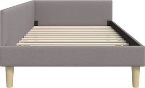 vidaXL Κρεβάτι Γωνίας Taupe 100 x 200 cm ύφασμα