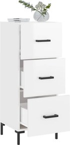 vidaXL Ντουλάπι Γυαλιστερό Λευκό 34,5x34x90 εκ. Επεξεργασμένο Ξύλο