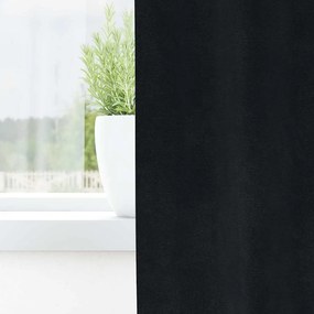vidaXL Κουρτίνες συσκότισης 2 τμχ. Μαύρο 140 x 260 cm Βελούδο
