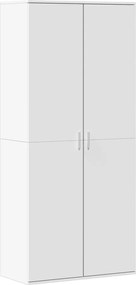 vidaXL Παπουτσοθήκη Λευκή 80x39x178 εκ. από Επεξεργασμένο Ξύλο