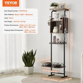 VEVOR Pet Feeding Station with Storage Dog Food &amp; Toy Organizer Raised Dog Bowls
