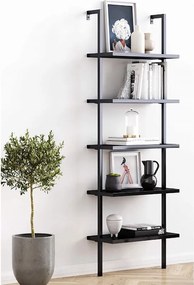 Βιβλιοθήκη Harris pakoworld μαύρο 70x22x200εκ