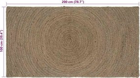 vidaXL Χαλιά χώρου Γκρι 100 x 200 cm Γιούτα