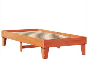 vidaXL Σκελετός Κρεβ. Χωρίς Στρώμα Καφέ Κεριού 75x190 εκ Μασίφ Πεύκο