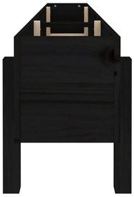 Ζαρντινιέρα Υπερυψωμένη 160 x 30 x 38 εκ. από Μασίφ Ξύλο Πεύκου - Μαύρο