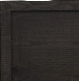 vidaXL Επιφάνεια Τραπεζιού Σκούρο Καφέ 80x60x(2-6) εκ Επεξ. Μασίφ Δρυς