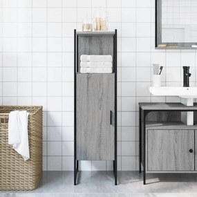 vidaXL Ντουλάπι Μπάνιου Γκρι Sonoma 33x33x120,5 εκ. Επεξεργασμένο Ξύλο