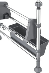 vidaXL Οργανωτής Κουζίνας Ρυθμιζόμενος Αλουμινίου