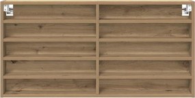 vidaXL Βιτρίνα Επιτοίχιο Artisan Oak 100 x 8,5 x 50 cm