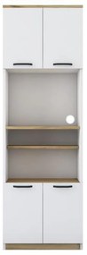 Ραφιέρα επιδαπέδια Rowan λευκό-καρυδί 60x42x182εκ 60x42x182 εκ.