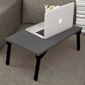 Τραπεζάκι laptop Sidon Megapap από μελαμίνη χρώμα ανθρακί 60x35,5x23,5εκ.-GP041-0031,2